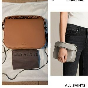 AllSaints Maya Leather Clutch